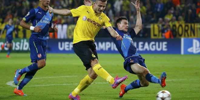 Ciro Immobile segna un gol in Champions