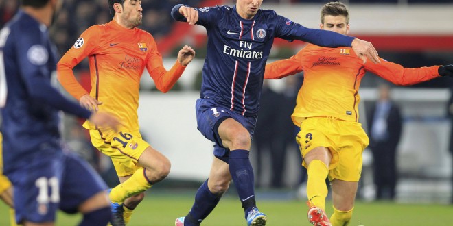 Un'immagine di PSG-Barca dello scorso anno