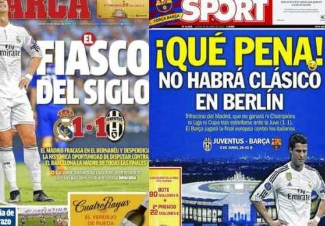 Champions, stampa spagnola:"Real, un triplete di fallimenti"
