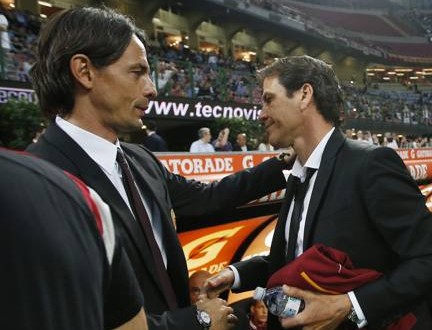 Inzaghi e Garcia Milan-Roma