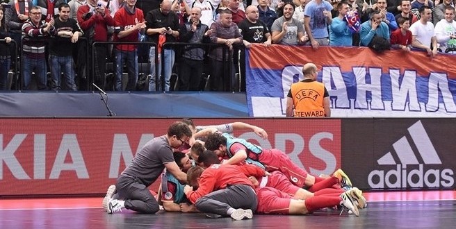 Euro Futsal 2016 esultanza Serbia