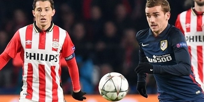 Guardado-Griezmann PSV-Atletico Champions