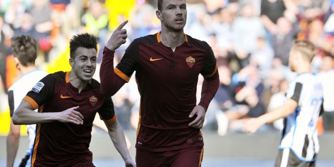 Dzeko Udinese-Roma Serie A