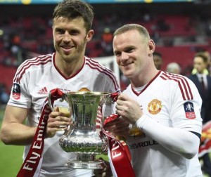Manchester United vincitore della FA Cup 2016-Carrick e Rooney
