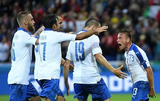 Giaccherini e altri azzurri Italia-Belgio Euro 2016