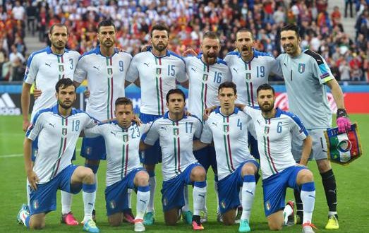 Nazionale foto di gruppo Italia-Belgio Euro 2016