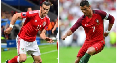 Bale-Ronaldo Portogallo-Galles Euro 2016