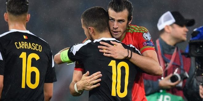 Hazard-Bale Galles-Belgio Euro 2016