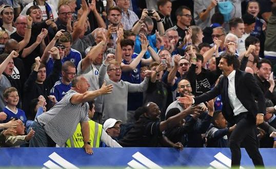 Conte esultanza Chelsea-West Ham Premier League