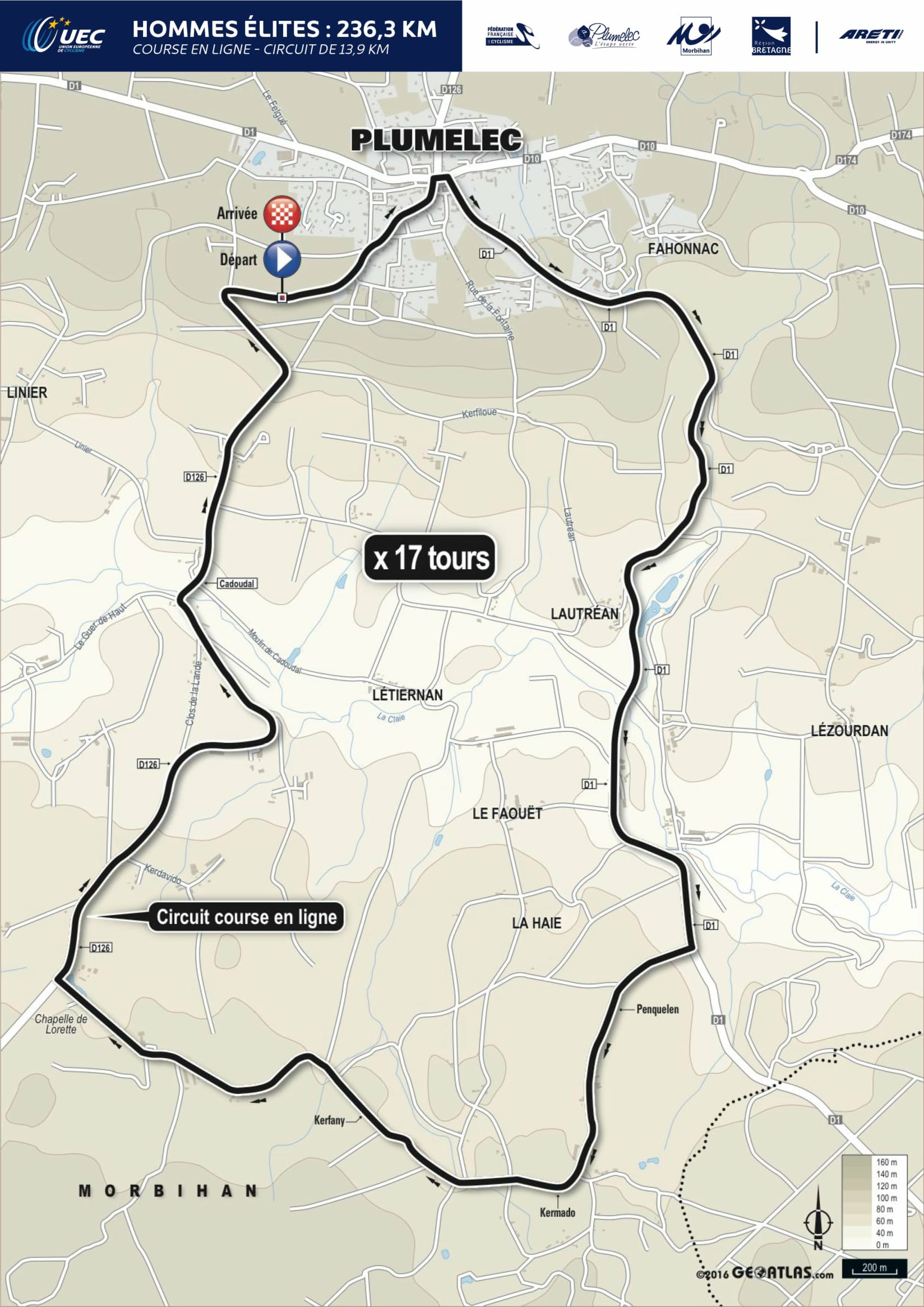10_EuroRoad16_Plan_Course_Route_Hommes_Elites_RR_Men_Elite-1