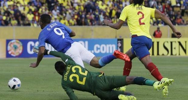 Gabriel Jesus Ecuador-Brasile Qual. Sudamerica Russia 18, foto Ap