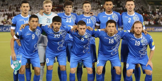 Nazionale calcio Uzbekistan, foto Afp-Karim Jaafar